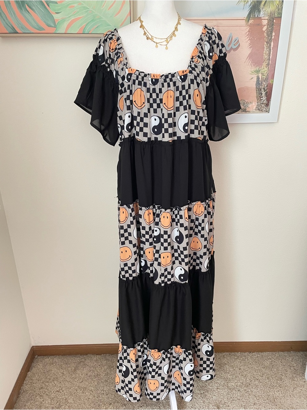 Dressed in Lala Sunshine Girl Midi Dress in Groovy Girl Size XL - Picture 7 of 9
